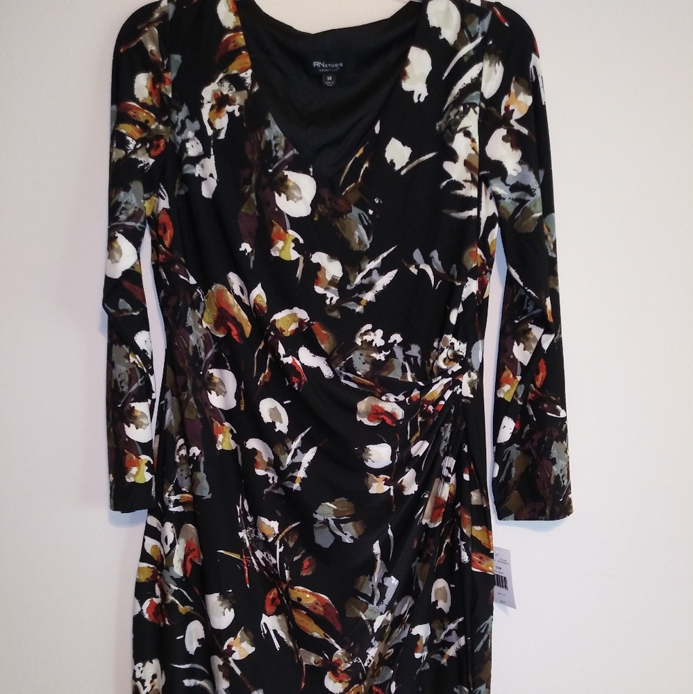 Black Floral Sheath Dress